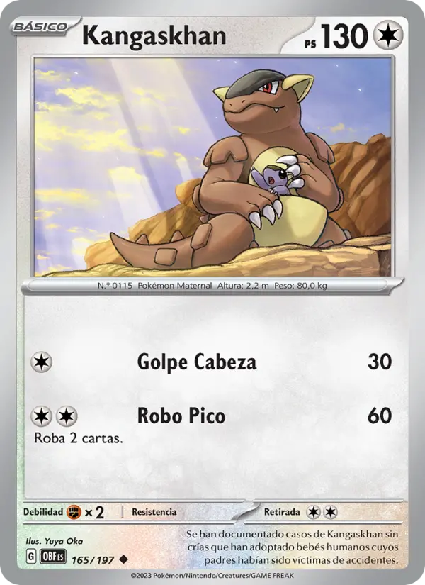 Kangaskhan, Llamas Obsidianas No. 165
