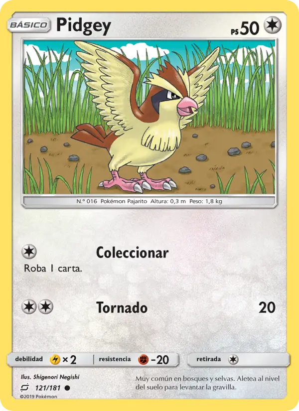 Pidgey, Union de Aliados Nº 121