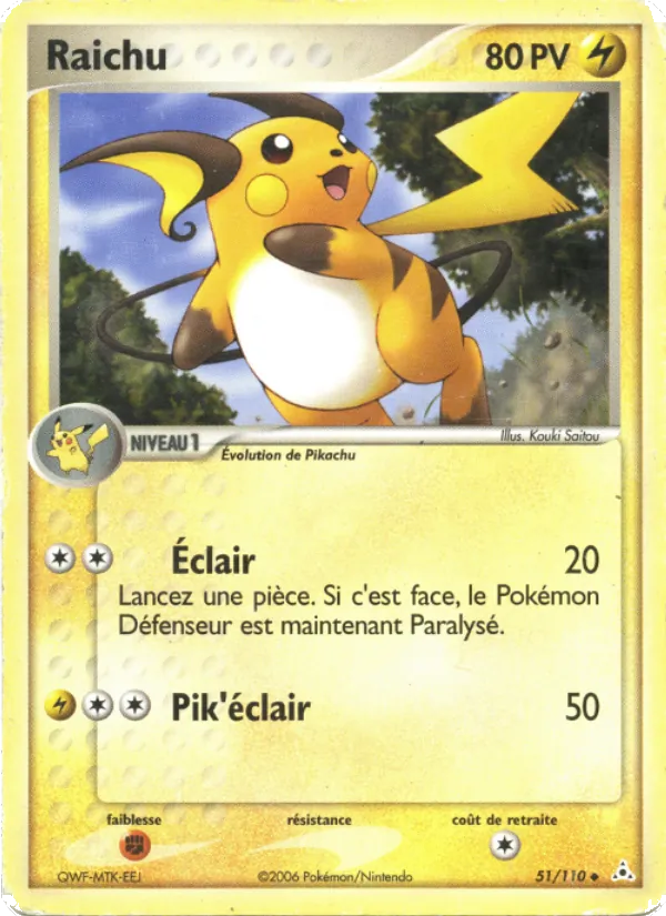 Raichu, EX Fantômes Holon No. 51