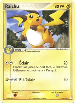 Raichu, EX Fantômes Holon No. 51 Normal