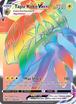 Tapu Koko VMAX, Battle Styles No. 166 Holo