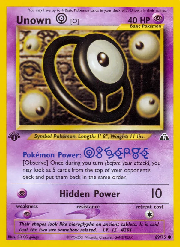 Unown [O], Neo Discovery No. 69