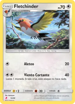 Fletchinder, Kit de Entrenador Sol y Luna (Lycanroc) No. 13 Normal