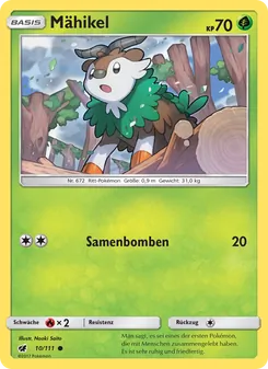 Mähikel, Aufziehen der Sturmröte No. 10 Normal