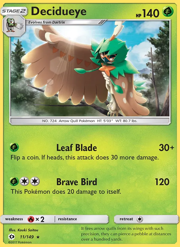 Decidueye, Sun & Moon Nº 11