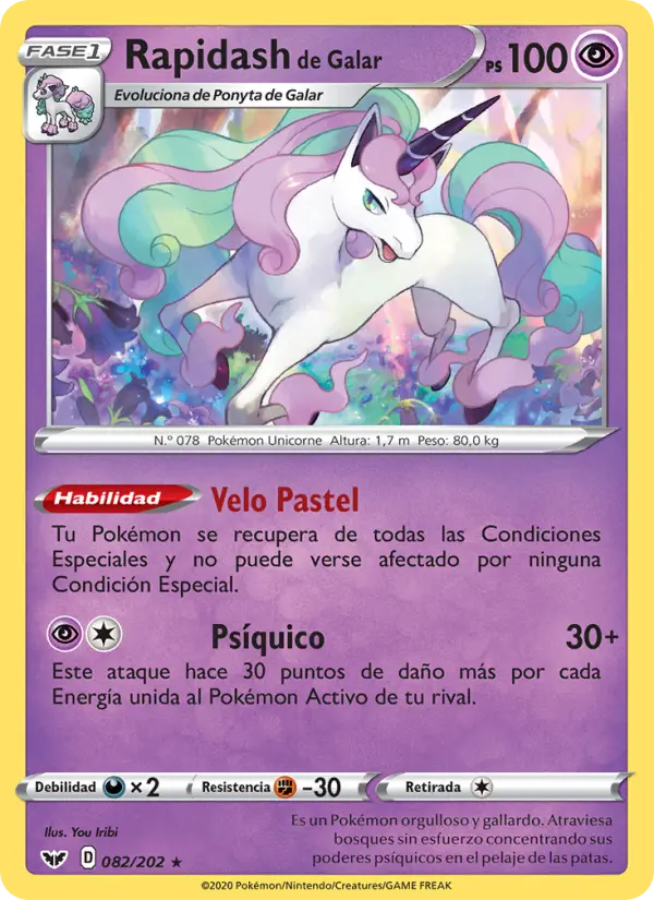 Rapidash de Galar, Espada y Escudo Nº 82