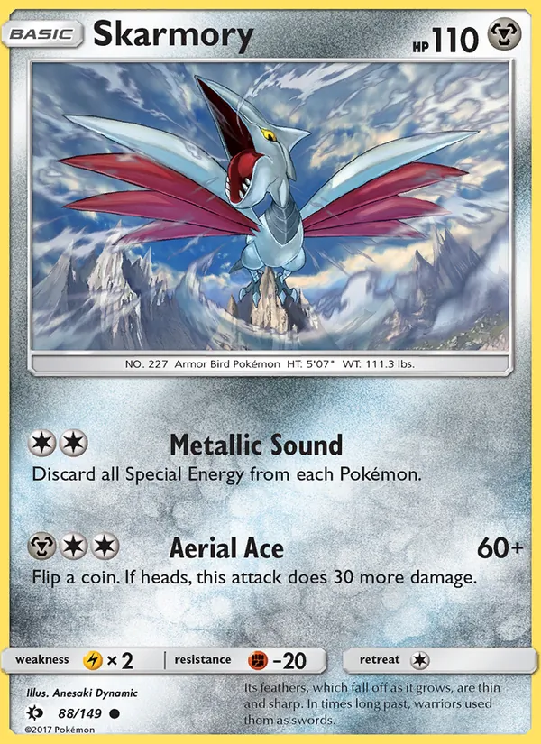 Skarmory, Sun & Moon Nº 88