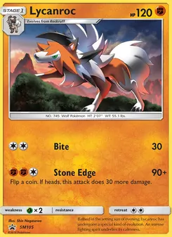 Lycanroc, SM Black Star Promos No. SM105 Normal
