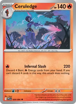 Ceruledge, Phantasmal Flames No. 020 Normal