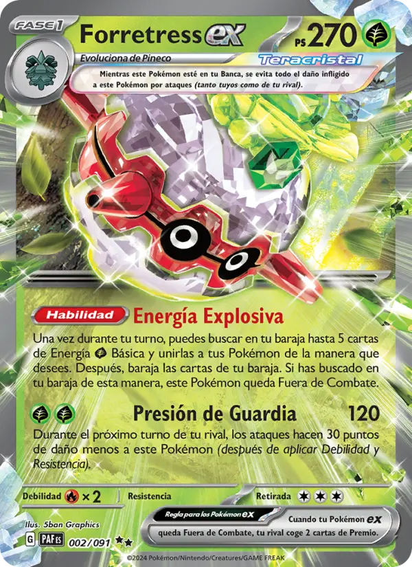 Forretress ex, Destinos de Paldea No. 002