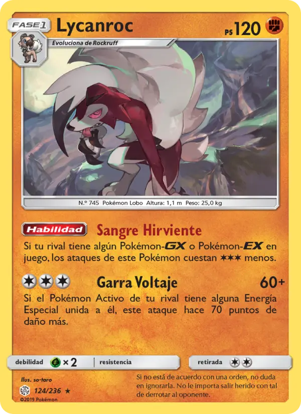 Lycanroc, Eclipse Cósmico Nº 124
