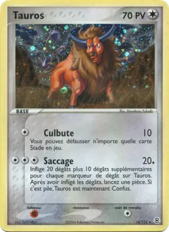 Tauros, EX Rouge Feu & Vert Feuille No. 16 Holo