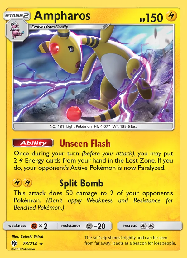 Ampharos, Lost Thunder No. 78