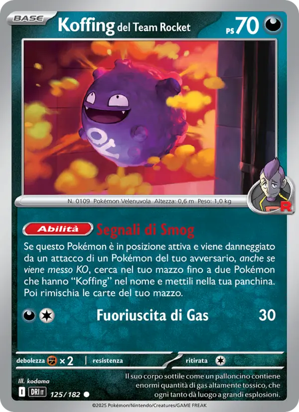 Koffing del Team Rocket, Rivali Predestinati Nº 125