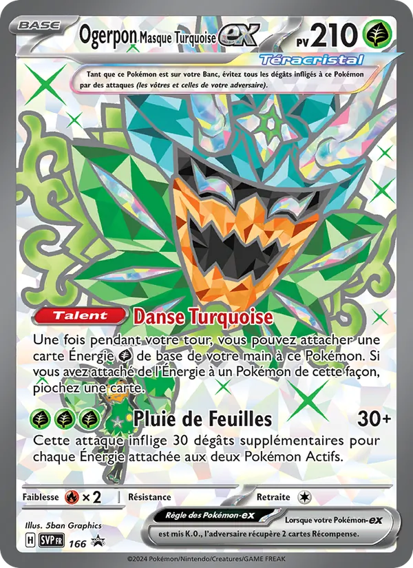 Ogerpon Masque Turquoise-ex, SVP Black Star Promos Nº 166