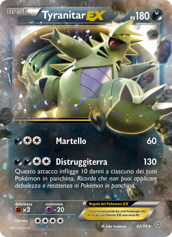Tyranitar EX, Antiche Origini No. 42