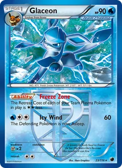 Glaceon, Plasma Freeze No. 23 Normal