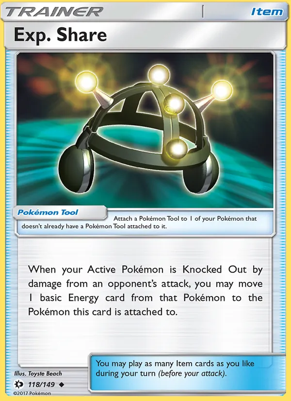 Exp. Share, Sun & Moon No. 118