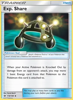 Exp. Share, Sun & Moon Nº 118 Normal