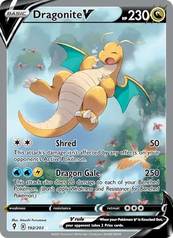 Dragonite V, Evolving Skies Nº 192 Holo