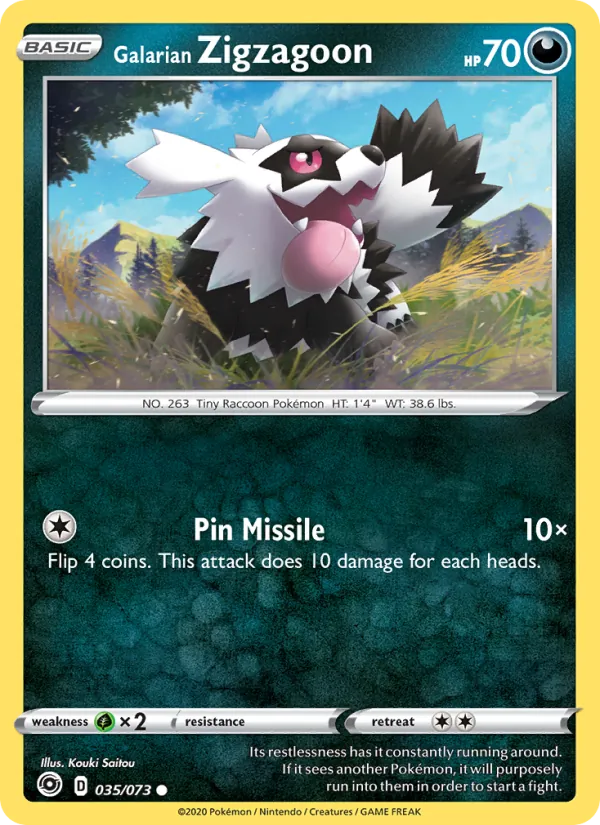 Galarian Zigzagoon, Champion's Path Nº 35