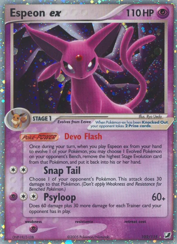 Espeon ex, Unseen Forces Nº 102