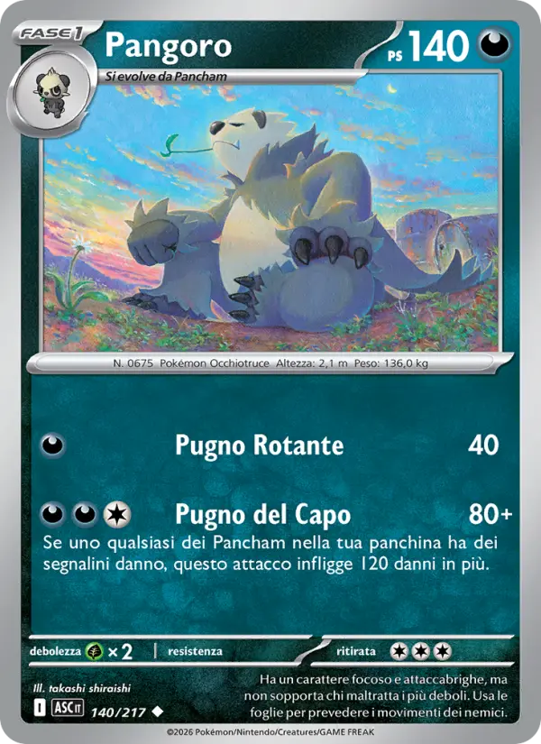 Pangoro, Ascesa Eroica Nº 140