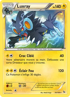 Luxray, Étincelles No. 34 Normal