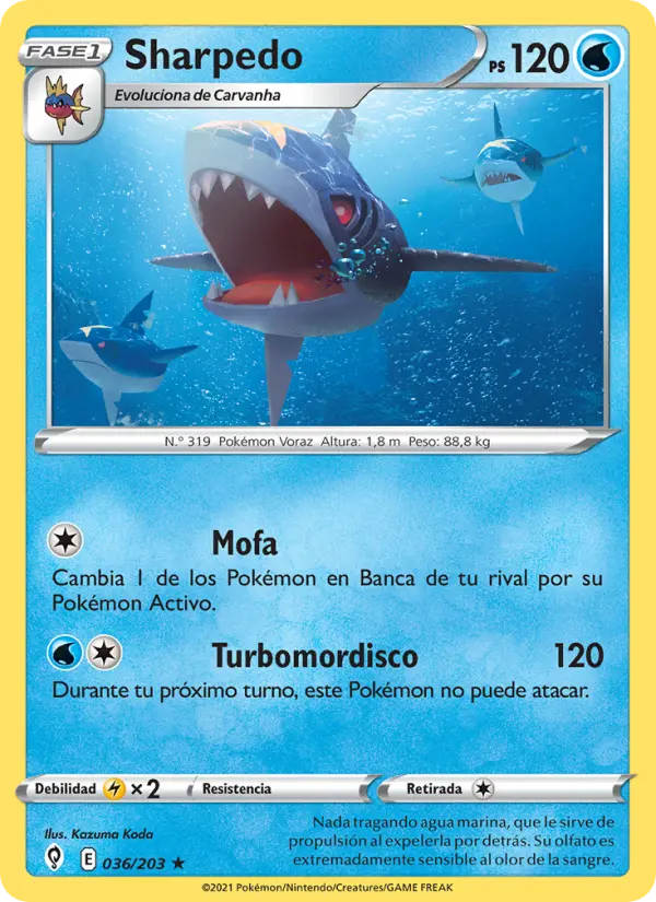 Sharpedo, Cielos Evolutivos Nº 36