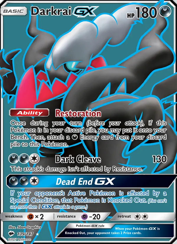 Darkrai GX, Burning Shadows No. 139