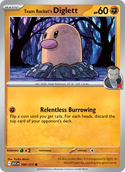Team Rocket's Diglett, Ascended Heroes Nº 100 Normal