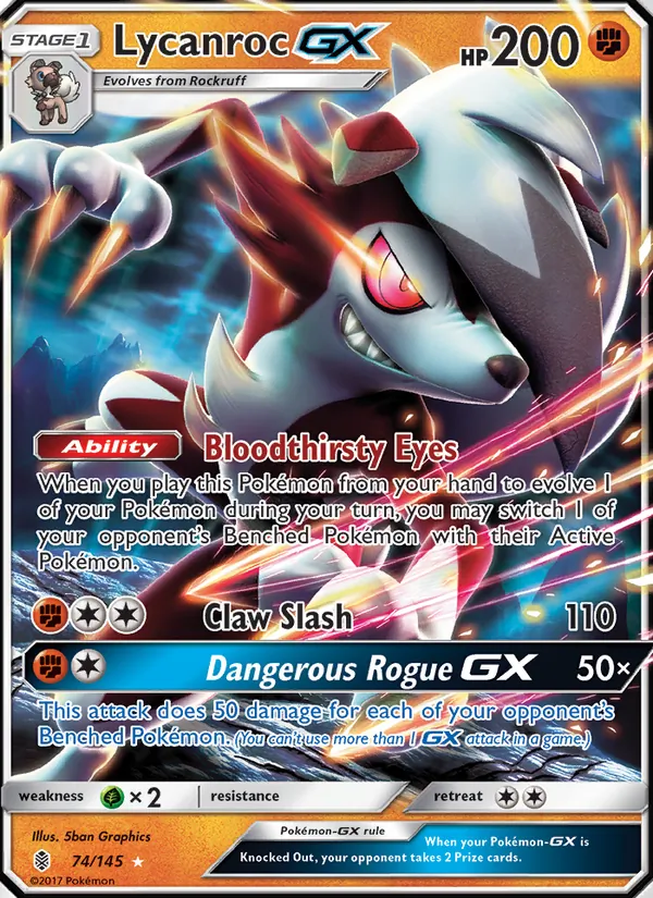 Lycanroc GX, Guardians Rising No. 74