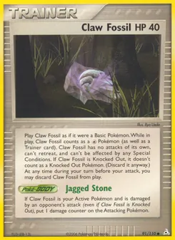 Claw Fossil, Holon Phantoms Nº 91 Normal
