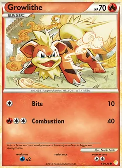 Growlithe, HeartGold SoulSilver Nº 65 Normal