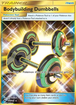 Bodybuilding Dumbbells, Burning Shadows No. 161 Holo