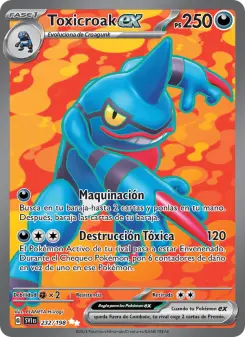 Toxicroak ex, Escarlata y Púrpura Nº 232 Holo