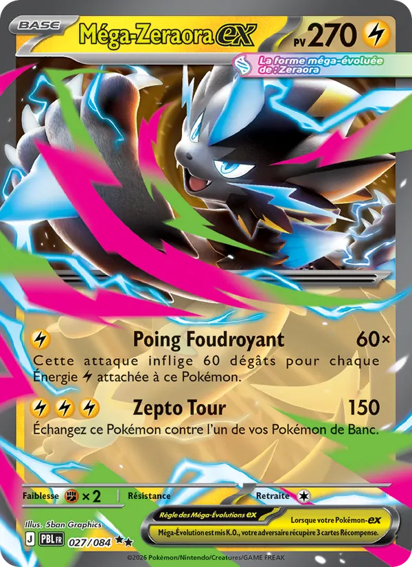 Méga-Zeraora-ex, Nuit Noire No. 027