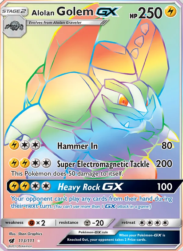 Alolan Golem GX, Crimson Invasion No. 113