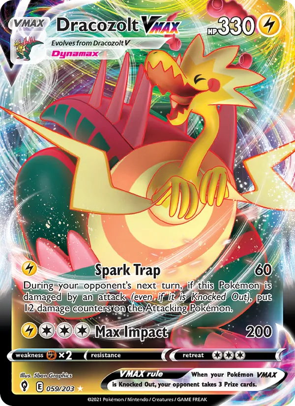 Dracozolt VMAX, Evolving Skies Nº 59
