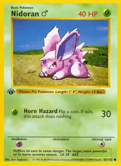 Nidoran♂, Base Set No. 55 Normal