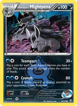 Team Aqua's Mightyena, Double Crisis No. 18