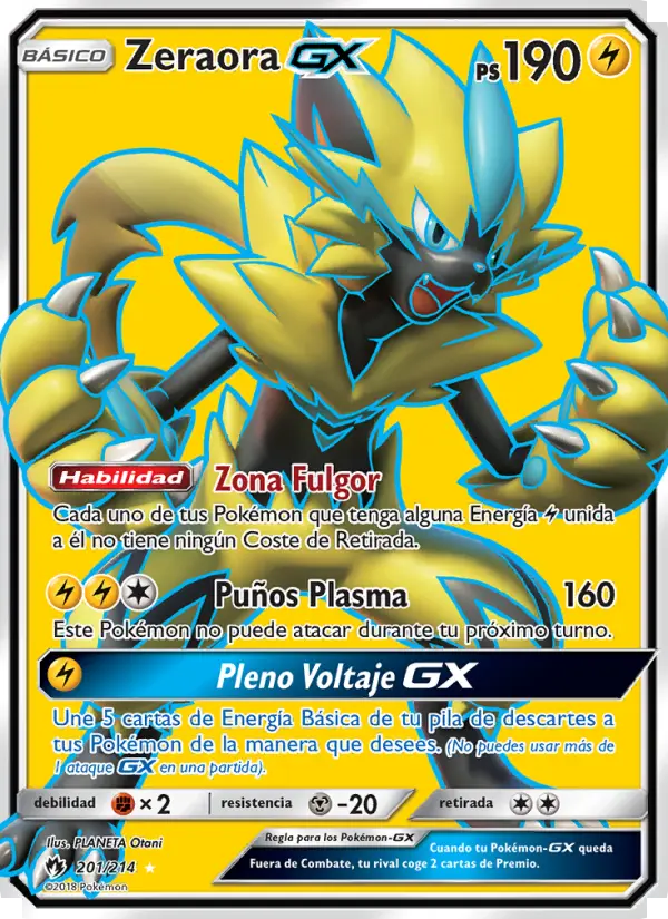 Zeraora GX, Truenos Perdidos No. 201