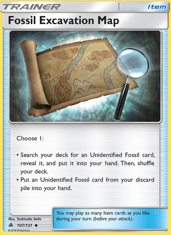 Fossil Excavation Map, Forbidden Light Nº 107