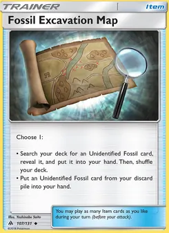 Fossil Excavation Map, Forbidden Light Nº 107 Normal