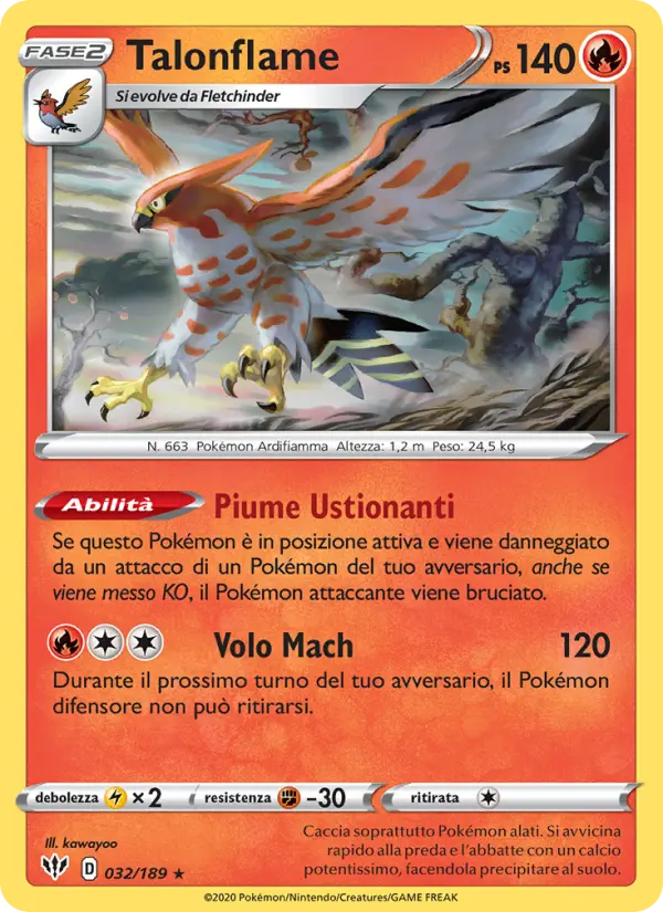 Talonflame, Fiamme Oscure No. 32