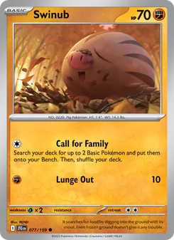 Swinub, Journey Together Nº 077 Normal