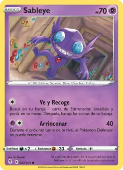 Sableye, Cielos Evolutivos Nº 67 Normal