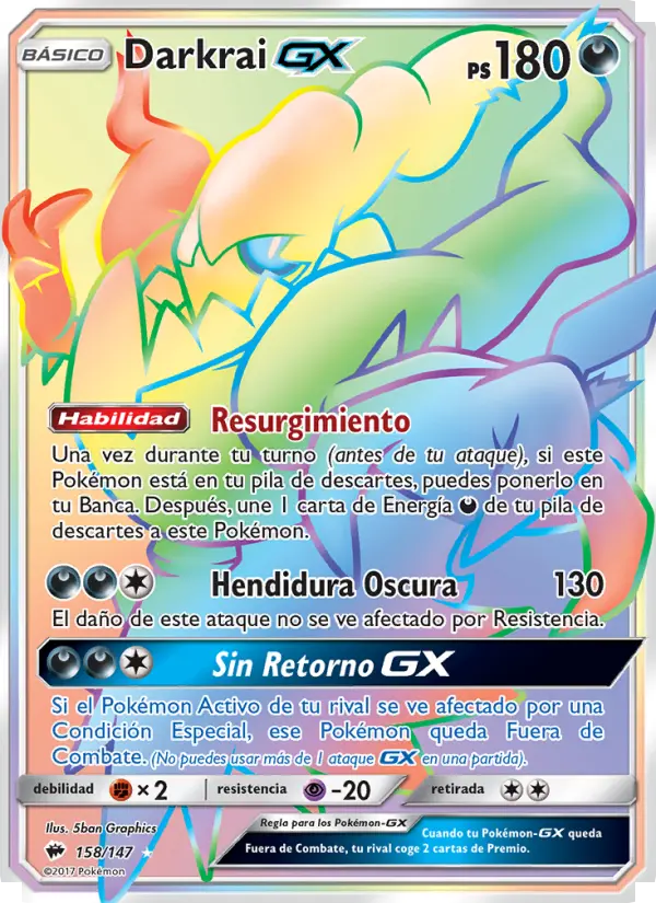 Darkrai GX, Sombras Ardientes Nº 158