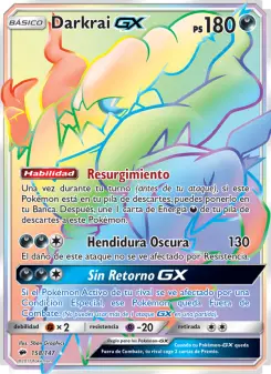 Darkrai GX, Sombras Ardientes No. 158 Holo