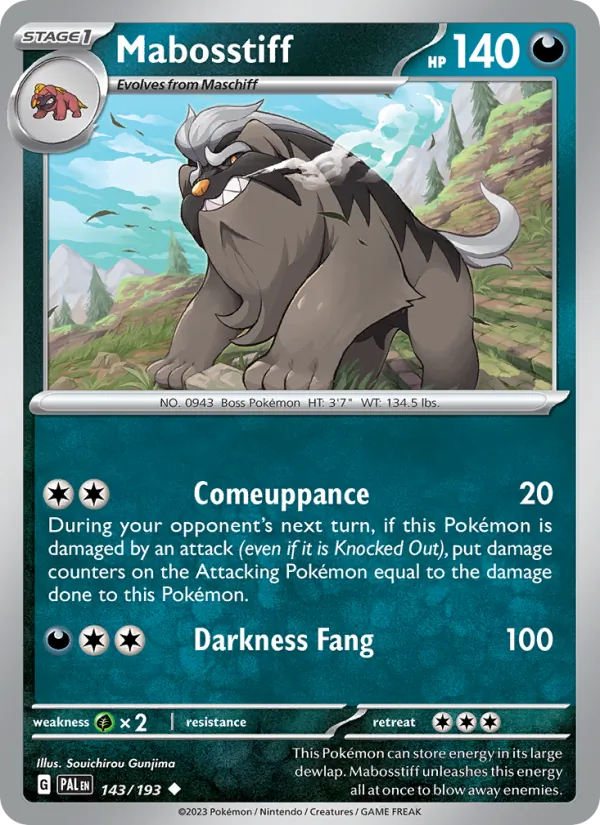 Mabosstiff, Paldea Evolved Nº 143